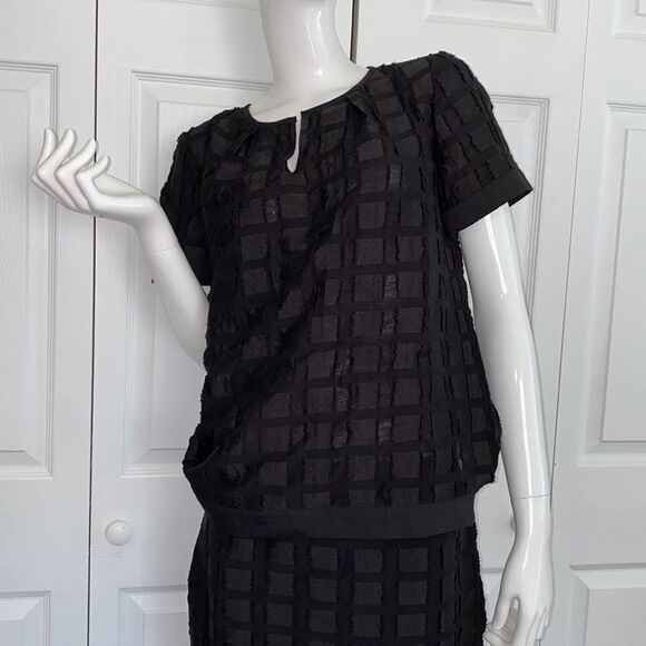 🔥JCREW 2 pc Set top Small & skirt 6 black New - Picture 7 of 7